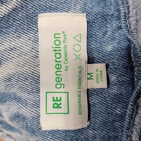 RE generation Size M Denim Overall Dress, Stone Wash, Gently Used Condition - Picture 14 of 15